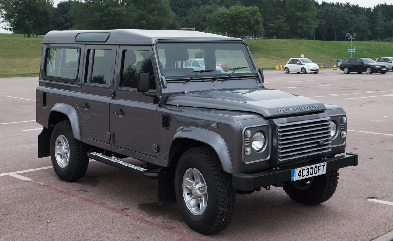 A Land Rover Defender 110 estate